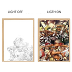 Attack on Titan Anime Light Box – LED Light Painting Photo Frame & Anime Merch Wall Art