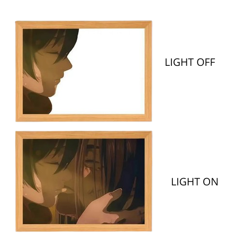 Attack on Titan Anime Light Box – LED Light Painting Photo Frame & Anime Merch Wall Art