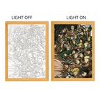 Attack on Titan Anime Light Box – LED Light Painting Photo Frame & Anime Merch Wall Art