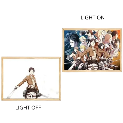Attack on Titan Anime Light Box – LED Light Painting Photo Frame & Anime Merch Wall Art
