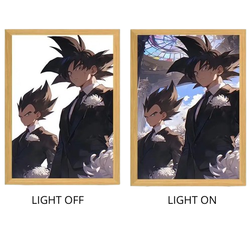 Dragon Ball Acrylic Light Painting with USB and Creative Frame for Christmas and New Year Gifts 
