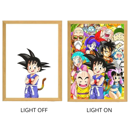 Dragon Ball Acrylic Light Painting with USB and Creative Frame for Christmas and New Year Gifts 