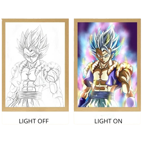 Dragon Ball Acrylic Light Painting with USB and Creative Frame for Christmas and New Year Gifts 