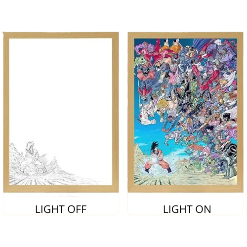 Dragon Ball Acrylic Light Painting with USB and Creative Frame for Christmas and New Year Gifts 