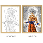 Dragon Ball Acrylic Light Painting with USB and Creative Frame for Christmas and New Year Gifts 