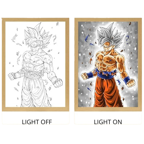 Dragon Ball Acrylic Light Painting with USB and Creative Frame for Christmas and New Year Gifts 