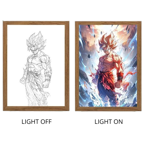 Dragon Ball Acrylic Light Painting with USB and Creative Frame for Christmas and New Year Gifts 