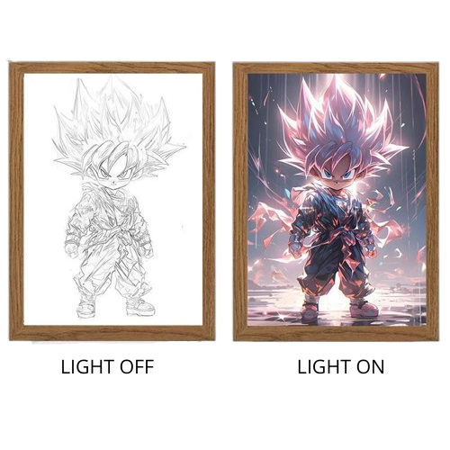 Dragon Ball Acrylic Light Painting with USB and Creative Frame for Christmas and New Year Gifts 