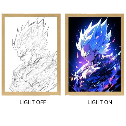 Dragon Ball Acrylic Light Painting with USB and Creative Frame for Christmas and New Year Gifts 