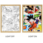 Dragon Ball Acrylic Light Painting with USB and Creative Frame for Christmas and New Year Gifts 