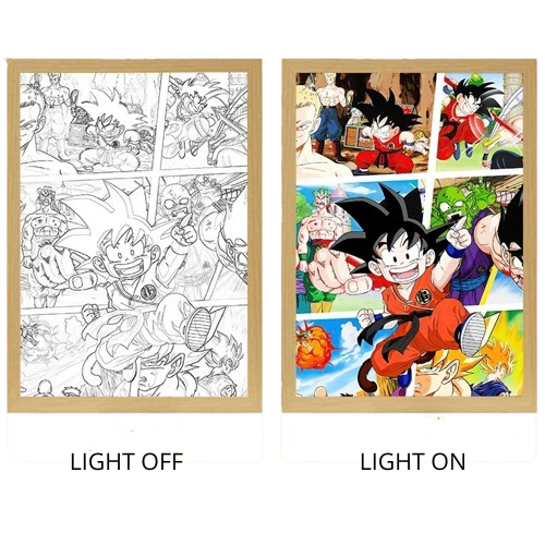 Dragon Ball Acrylic Light Painting with USB and Creative Frame for Christmas and New Year Gifts 