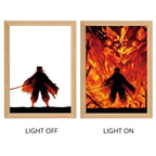 Demon Slayer Anime Light Box – LED Light Painting Photo Frame & Wall Art
