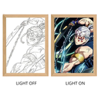 Demon Slayer Anime Light Box – LED Light Painting Photo Frame & Wall Art
