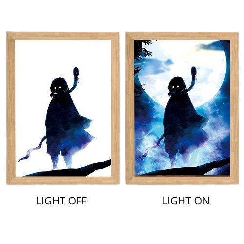 Demon Slayer Anime Light Box – LED Light Painting Photo Frame & Wall Art