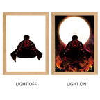 Demon Slayer Anime Light Box – LED Light Painting Photo Frame & Wall Art