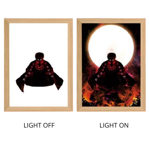 Demon Slayer Anime Light Box – LED Light Painting Photo Frame & Wall Art