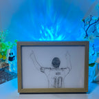 Football Character Messi Light Box – LED Light Painting Photo Frame & Anime Merch Wall Art