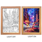 Beautiful city night scene Light Box – LED Light Painting Photo Frames & Wall Art