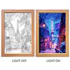 Beautiful city night scene Light Box – LED Light Painting Photo Frames & Wall Art