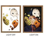 Naruto Action Figures Light Painting Photo Frame Sasuke Naruto Anime Light Box Room Decoration Anime Poster LED Drawing Lamp