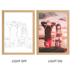 Naruto Action Figures Light Painting Photo Frame Sasuke Naruto Anime Light Box Room Decoration Anime Poster LED Drawing Lamp