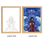 Naruto Action Figures Light Painting Photo Frame Sasuke Naruto Anime Light Box Room Decoration Anime Poster LED Drawing Lamp