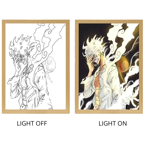 One Piece Anime Light Box Series – LED Light Painting Photo Frames & Wall Art