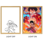 One Piece Anime Light Box Series – LED Light Painting Photo Frames & Wall Art