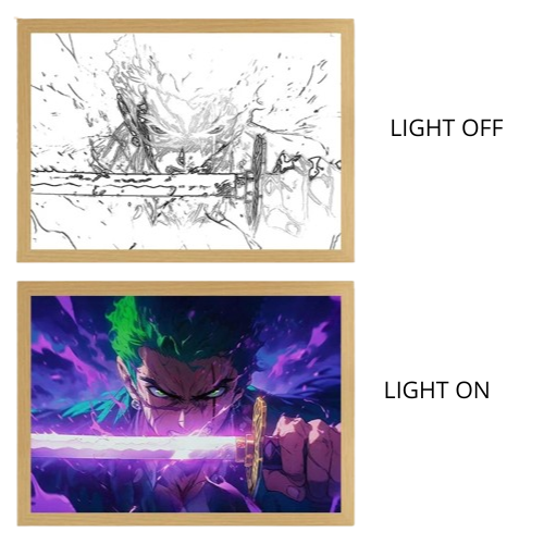 One Piece Anime Light Box Series – LED Light Painting Photo Frames & Wall Art
