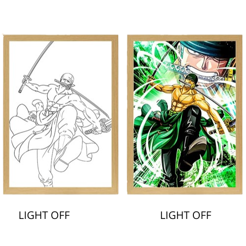One Piece Anime Light Box Series – LED Light Painting Photo Frames & Wall Art