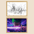 One Piece Anime Light Box Series – LED Light Painting Photo Frames & Wall Art