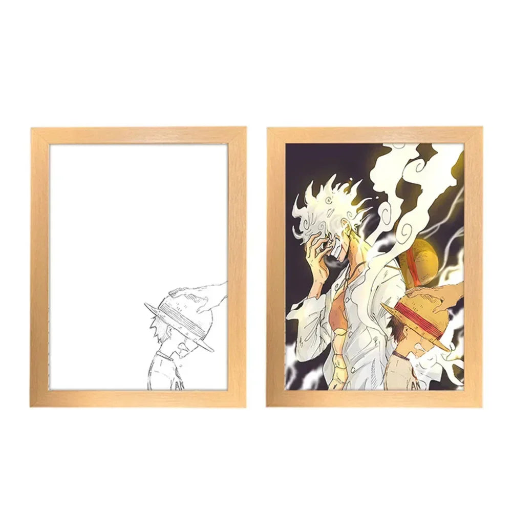 One Piece Anime Light Box Series – LED Light Painting Photo Frames & Wall Art