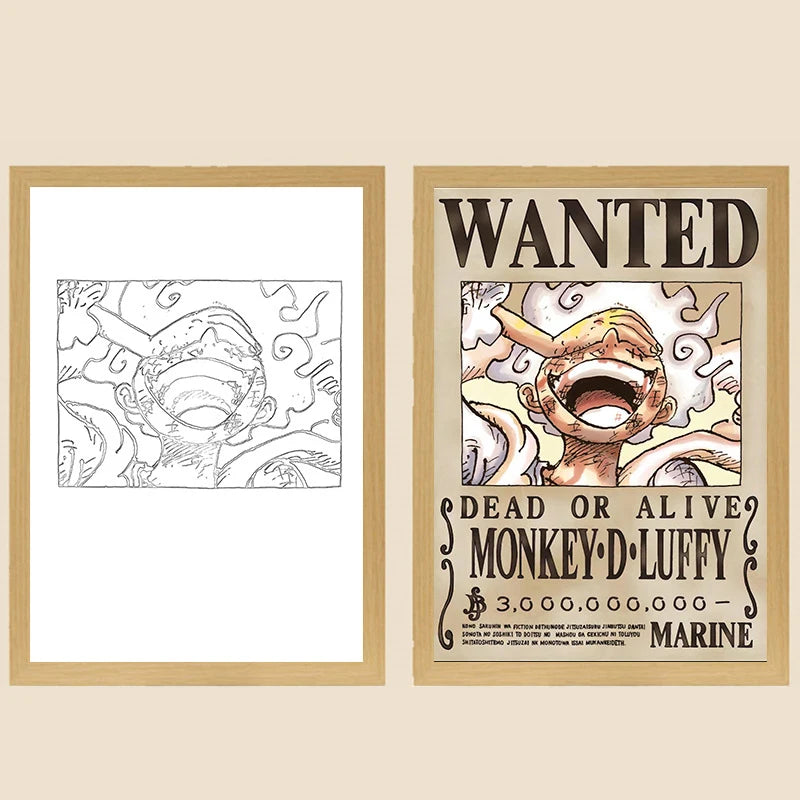 One Piece Anime Light Box Series – LED Light Painting Photo Frames & Wall Art