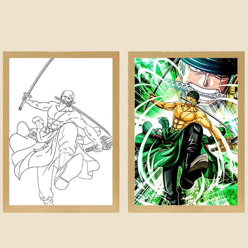 One Piece Anime Light Box Series – LED Light Painting Photo Frames & Wall Art