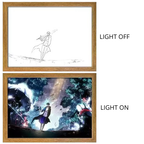 Solo Leveling Sung Jinwoo Anime Light Box – LED Light Painting Photo Frame Wall Art