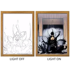 Solo Leveling Sung Jinwoo Anime Light Box – LED Light Painting Photo Frame Wall Art