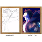 Solo Leveling Sung Jinwoo Anime Light Box – LED Light Painting Photo Frame Wall Art