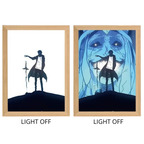 Solo Leveling Sung Jinwoo Anime Light Box – LED Light Painting Photo Frame Wall Art