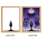 Solo Leveling Sung Jinwoo Anime Light Box – LED Light Painting Photo Frame Wall Art