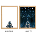 Solo Leveling Sung Jinwoo Anime Light Box – LED Light Painting Photo Frame Wall Art