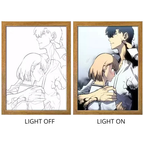Solo Leveling Sung Jinwoo Anime Light Box – LED Light Painting Photo Frame Wall Art