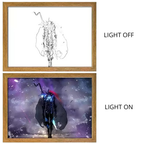 Solo Leveling Sung Jinwoo Anime Light Box – LED Light Painting Photo Frame Wall Art