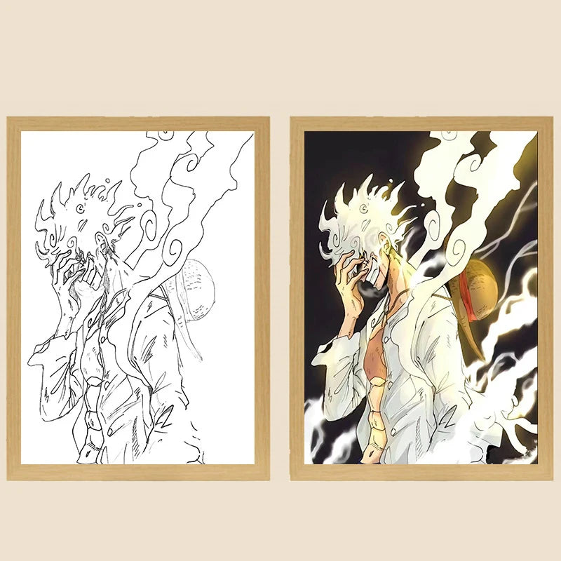 One Piece Anime Light Box Series – LED Light Painting Photo Frames & Wall Art