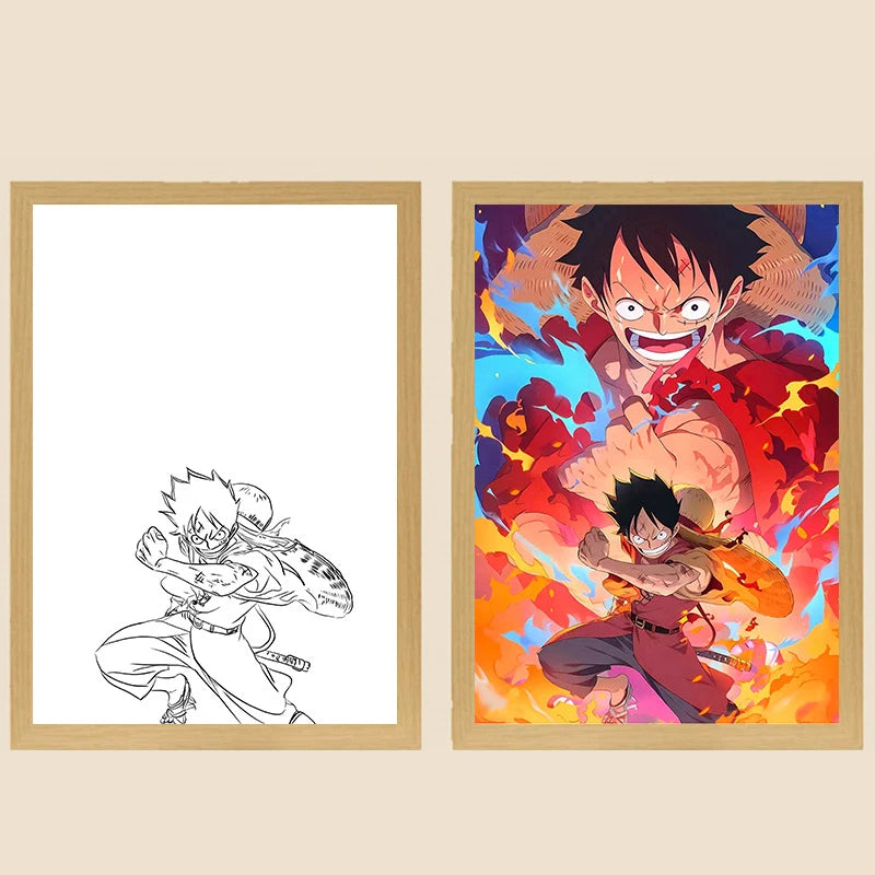 One Piece Anime Light Box Series – LED Light Painting Photo Frames & Wall Art
