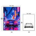 GTR Anime Racing Light Box  LED Light Painting Photo Frame & Wall Art